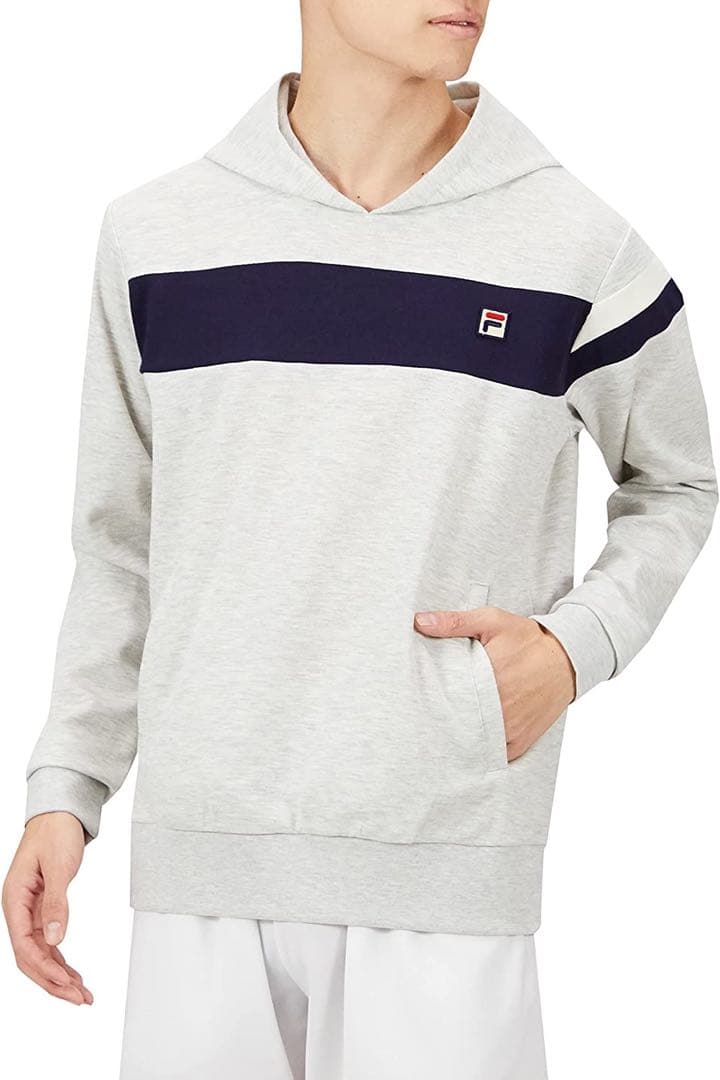 FILA フィラ テニスウェア テニスフーディープルパーカー メンズL新品グレー