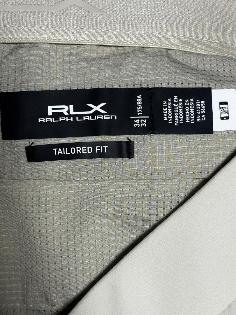 RLX ラルフローレン テーラードフィットパフォーマンスツイルパンツ 34/32