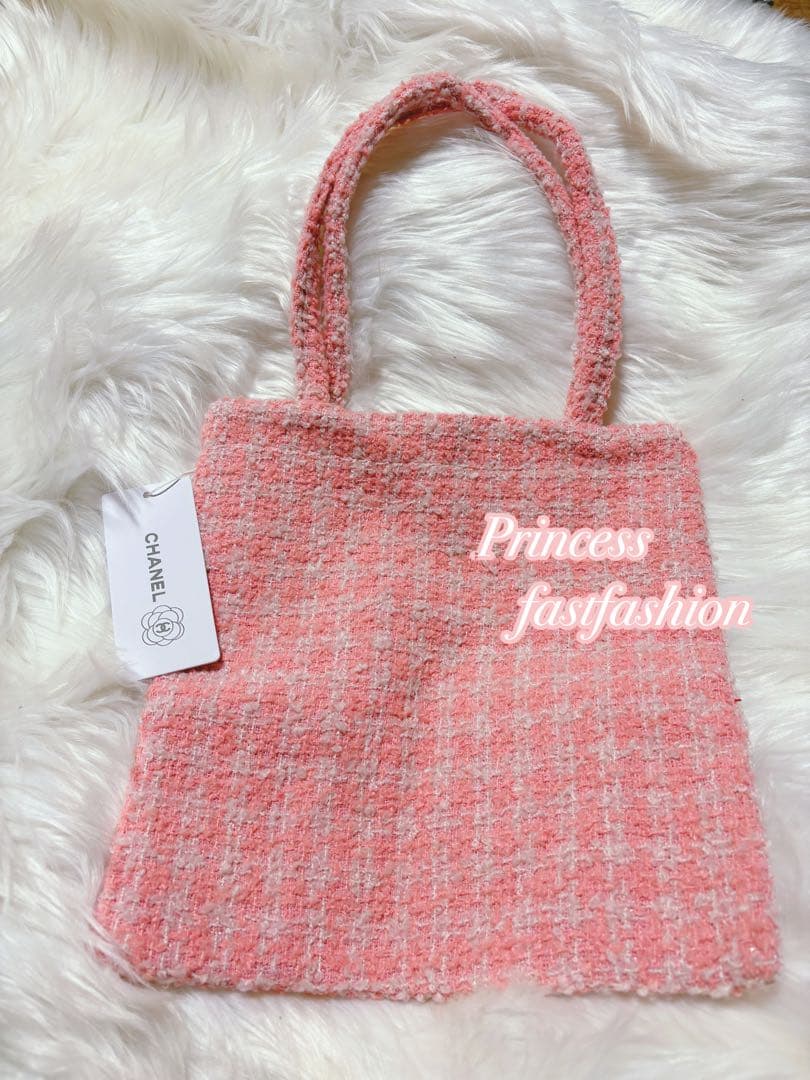 R*N様 シャネル CHANEL ピンク ラメ ツイード トートバッグ