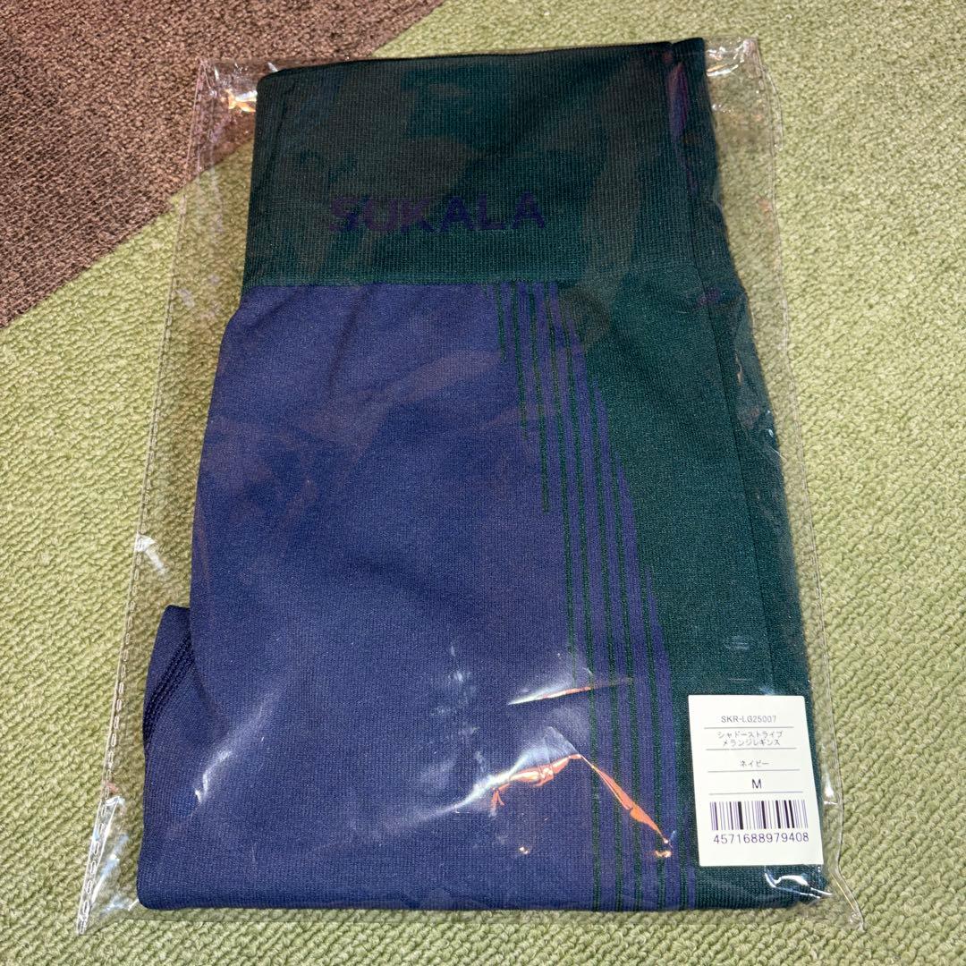 新品・未使用　【SUKALA】シャドーストライプメランジレギンス　M