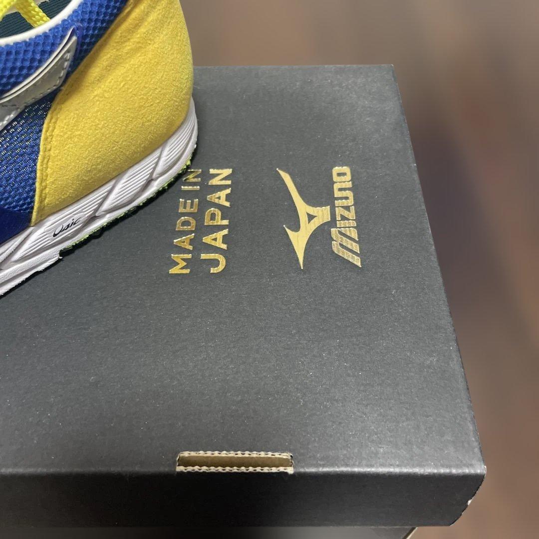 Mizuno ランニングシューズ 青/黄 日本製