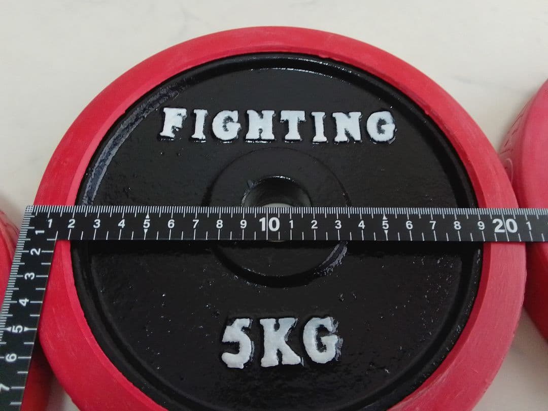 ファイティングロード ラバー付 ダンベル 5kg×4枚 20kg 28mm ①