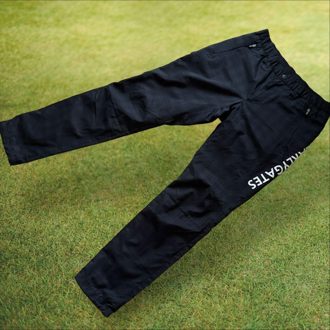 美品　パーリーゲイツ　パンツ　黒　ブラック　チェック　4 M〜L相当　防寒　蓄熱