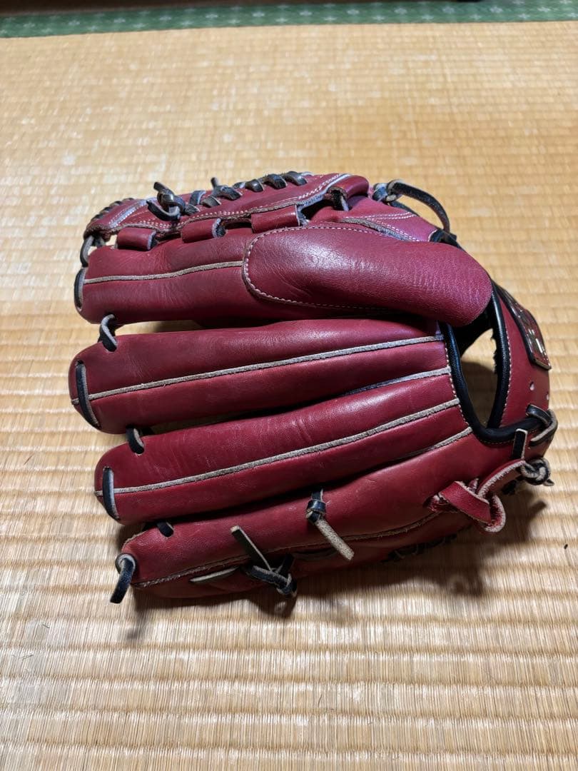 ZETT 赤 硬式投手用グローブ