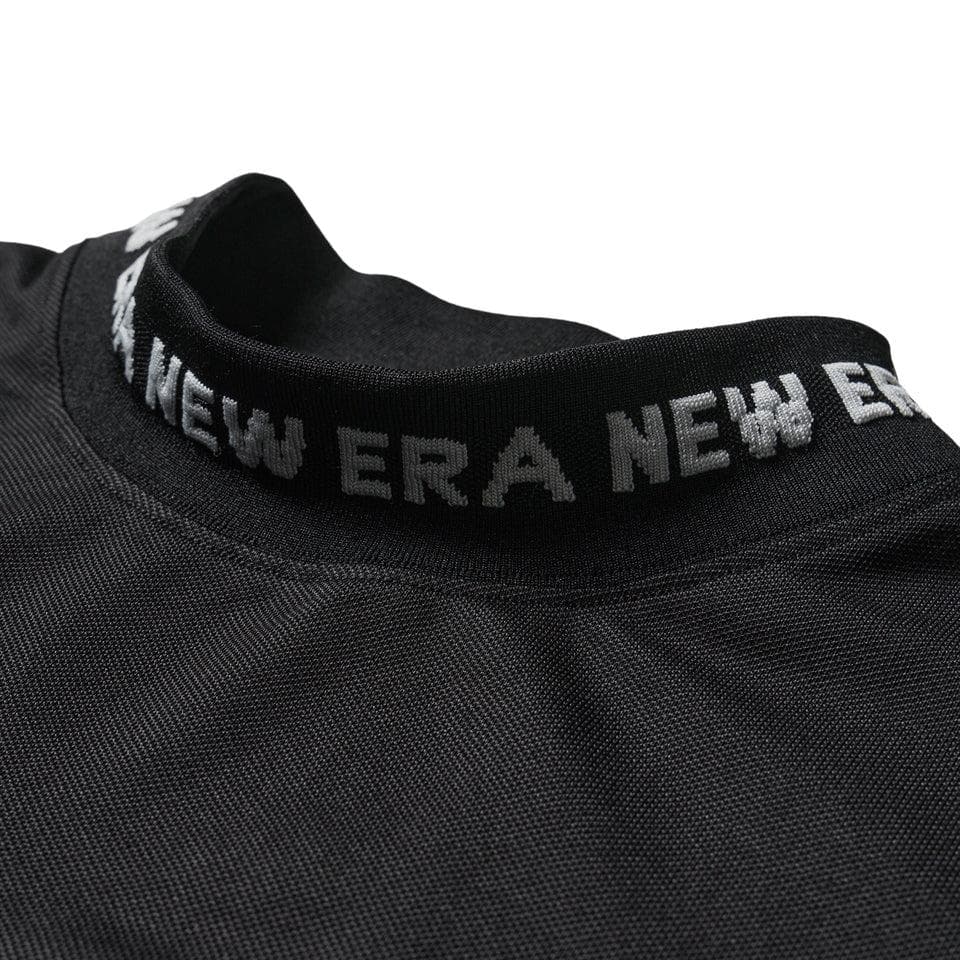 NEWERA GOLF 半袖 モックネックシャツ　鹿の子 ブラック　XXLサイズ