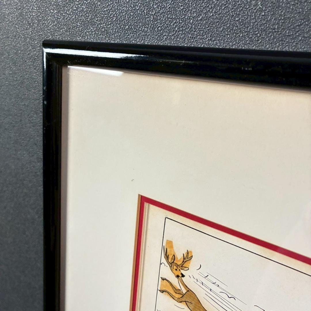 ウォルト・ディズニー ミッキーマウス３コマ漫画 原画 1961年 直筆サイン入