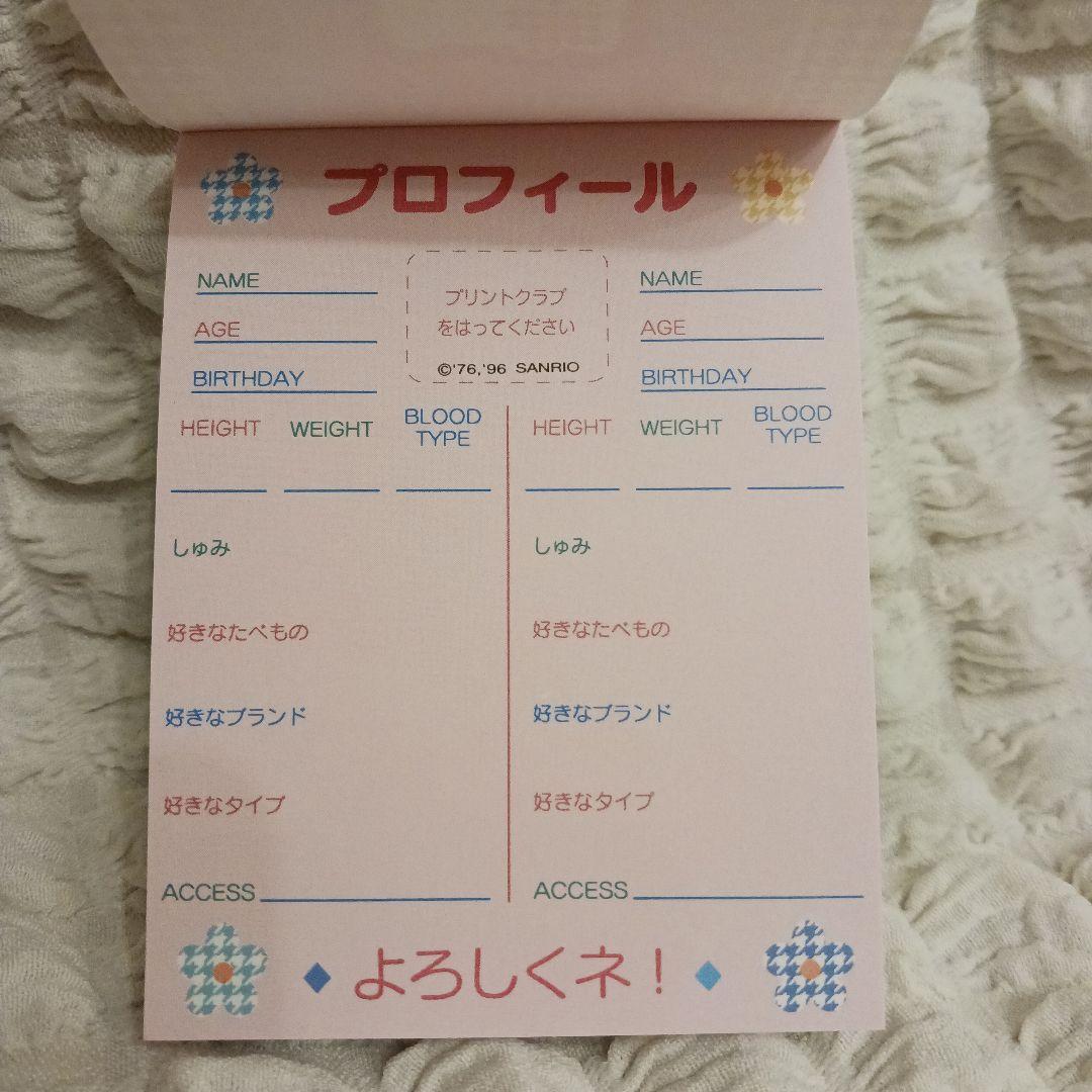 激レア　平成レトロ　サンリオ　ハローキティ　プリクラ　メモパッド　当時物