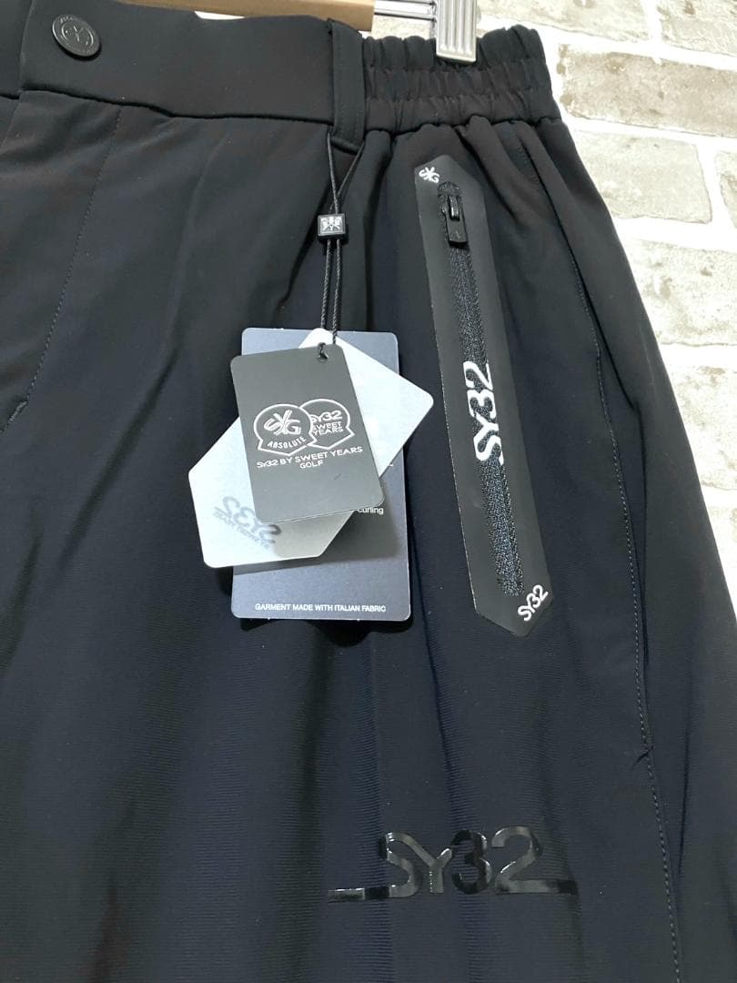 【早い者勝ち❣️】新品 SY32 メンズ ゴルフパンツ XL ブラック 黒