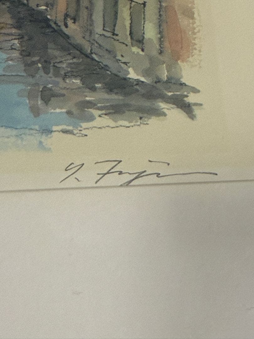 版画 限定版39/1000 カナルシーン