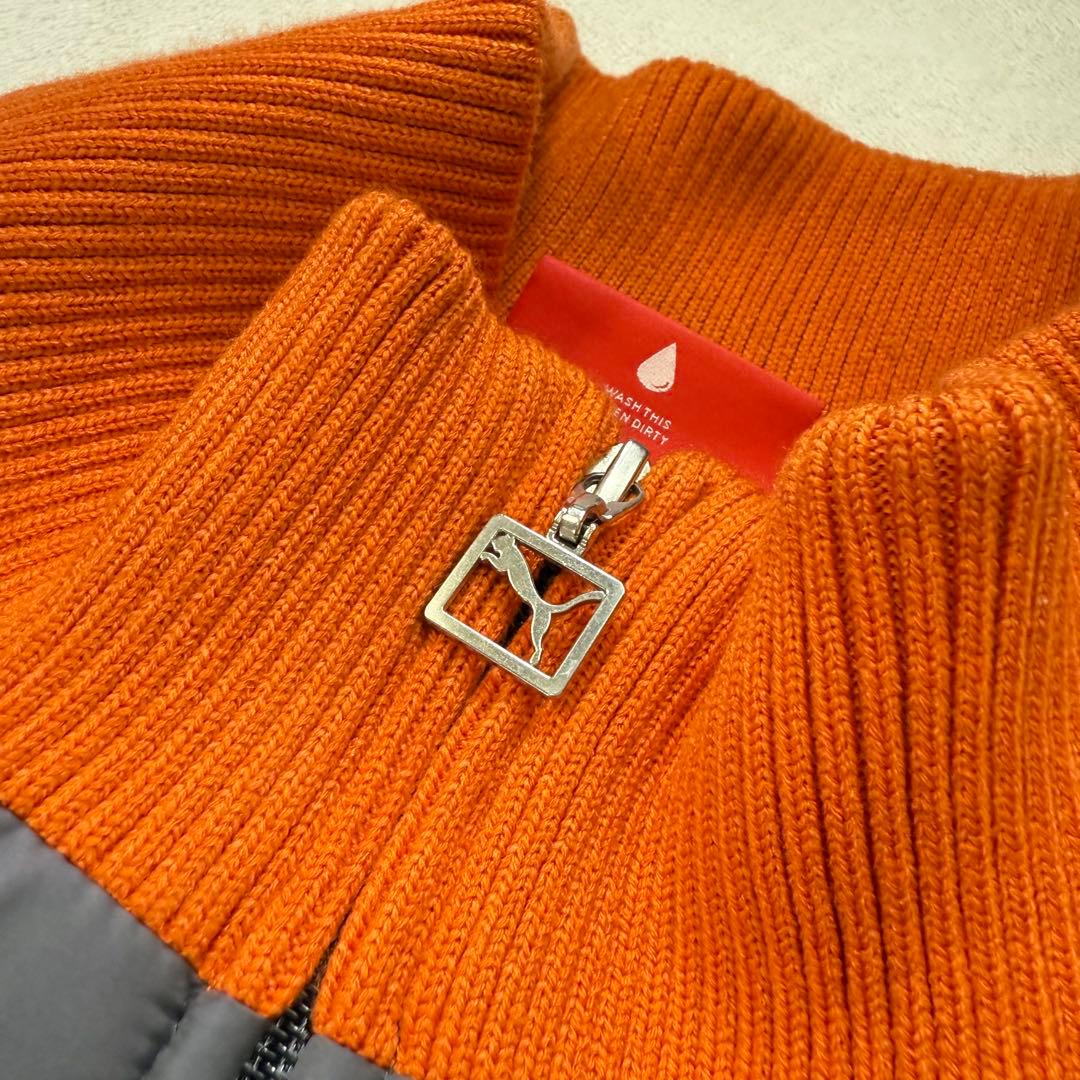 PUMA×プーマ ゴルフ ダウンジャケット 刺繍ロゴ キルティング XL