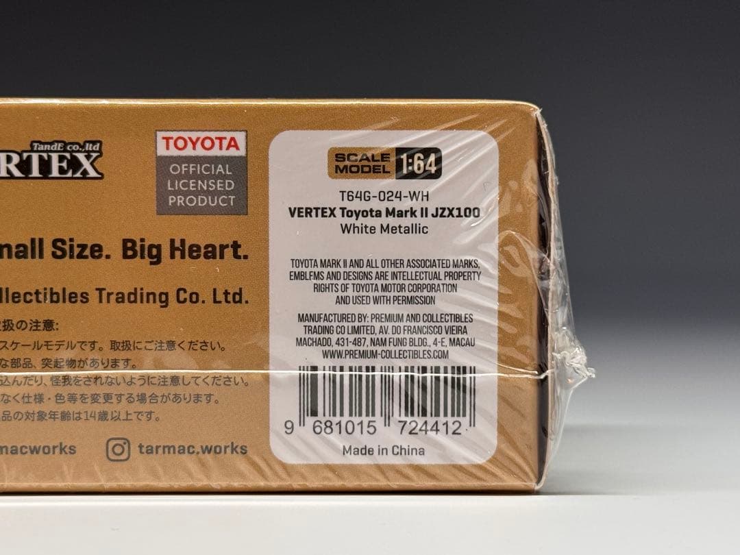 TW 1/64 ヴェルテックス トヨタ マークⅡ JZX100 ホワイト M