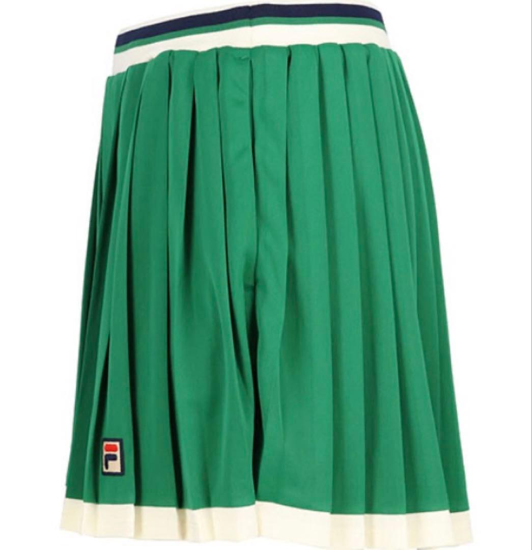 No.161 FILA classicDesign☆グリーンプリーツスコート