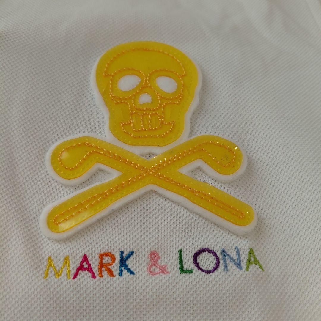 MARK & LONA レディース　ポロシャツ ホワイト/ブルー