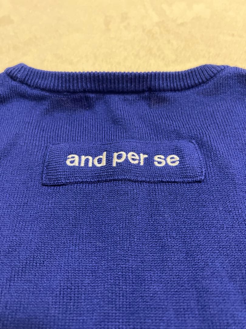 and per se 刺繍クルーネックセーター　Lサイズ