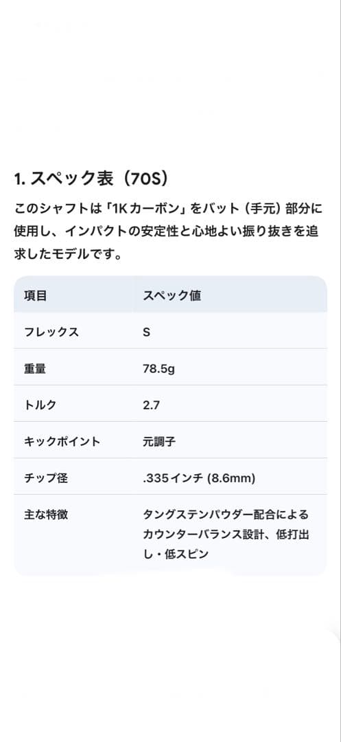 【極美品TENSEI Pro Orange 1K 70S テーラーメイドスリーブ