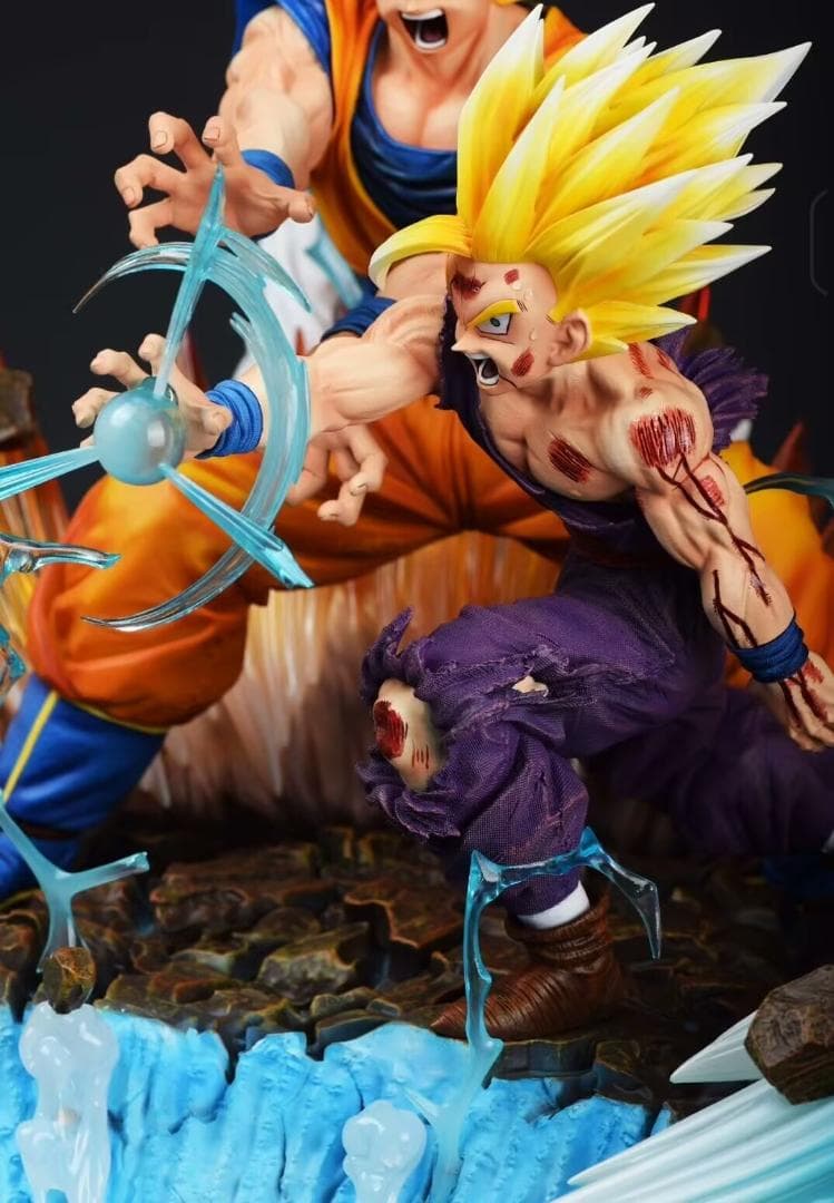 ドラゴンボール　孫悟空　親子　かめはめ波　ガレージキット　フィギュア