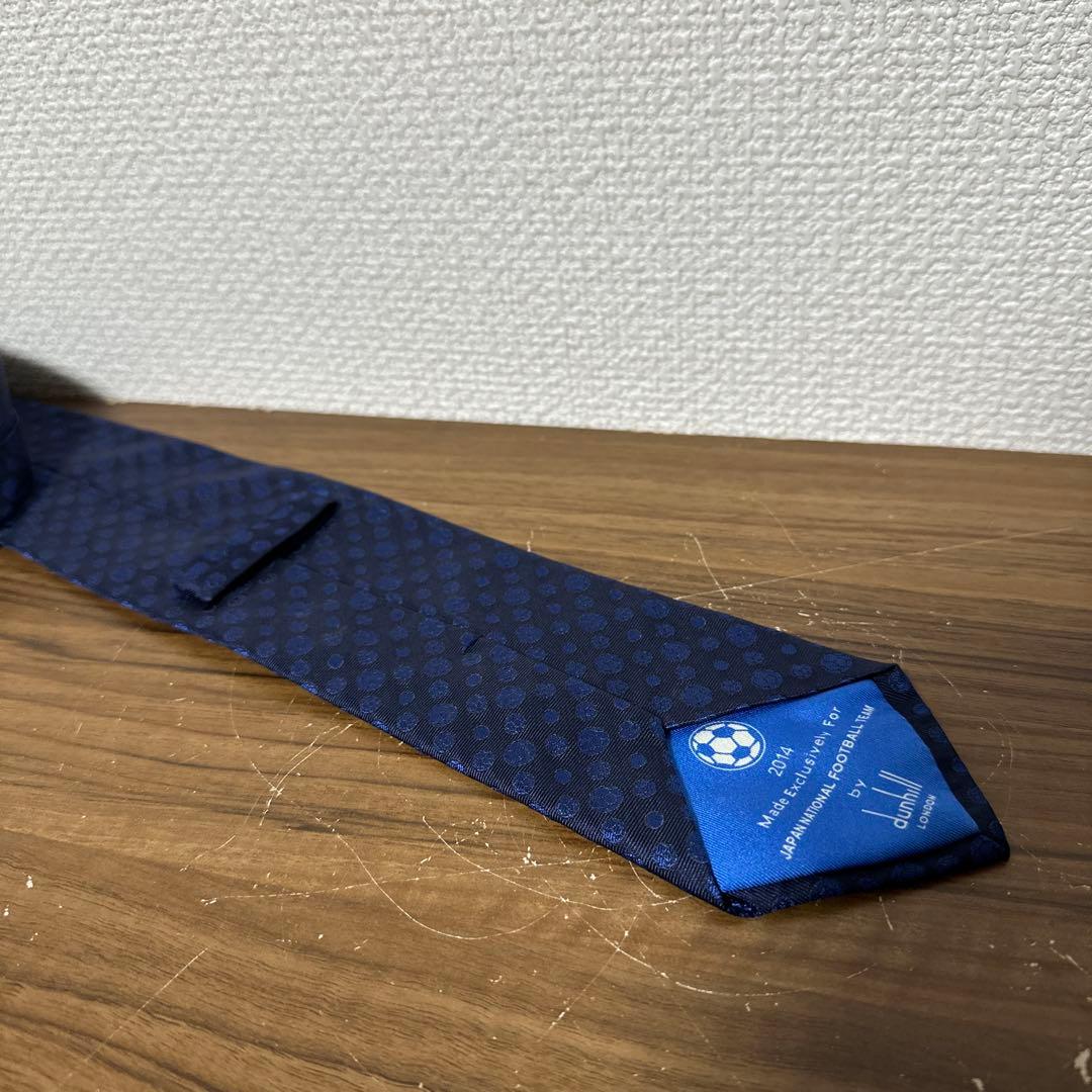 dunhill　ダンヒル　2014年JFA サッカー日本代表　ネクタイ　ブルー