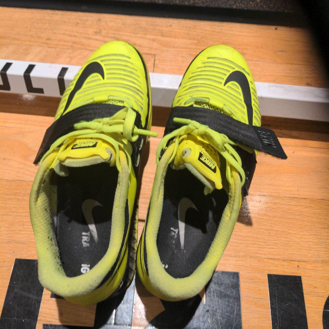 Nike ロマレオス3 パワーリフティングシューズ イエロー ベルクロ　27cm