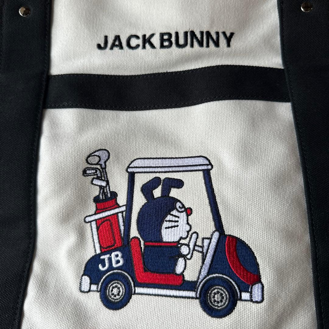ジャックバニーJACK BUNNY ゴルフ　ドラえもん刺繍トートバッグ