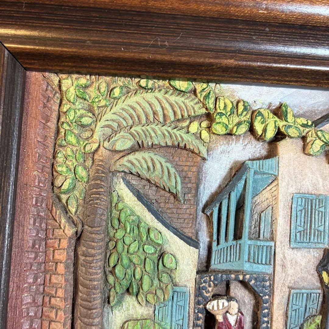 高級Hand Painted Woodgraph DORE’93 木彫り