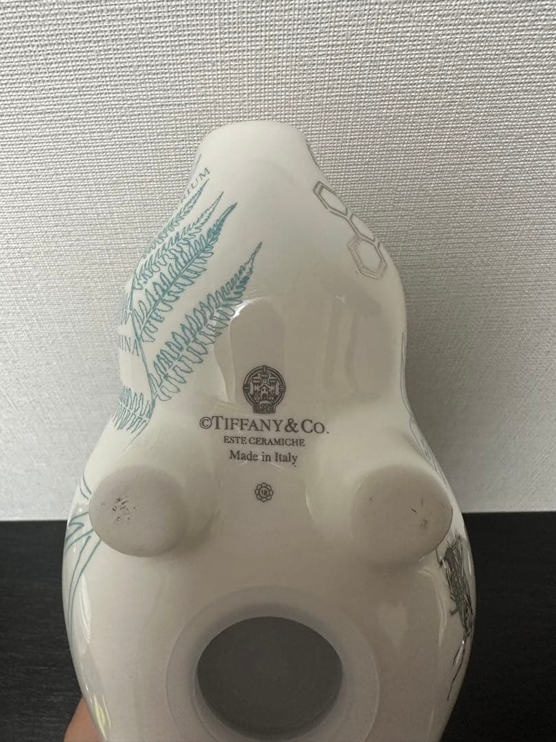 ティファニー ピギーバンク 貯金箱 陶器 ホワイト