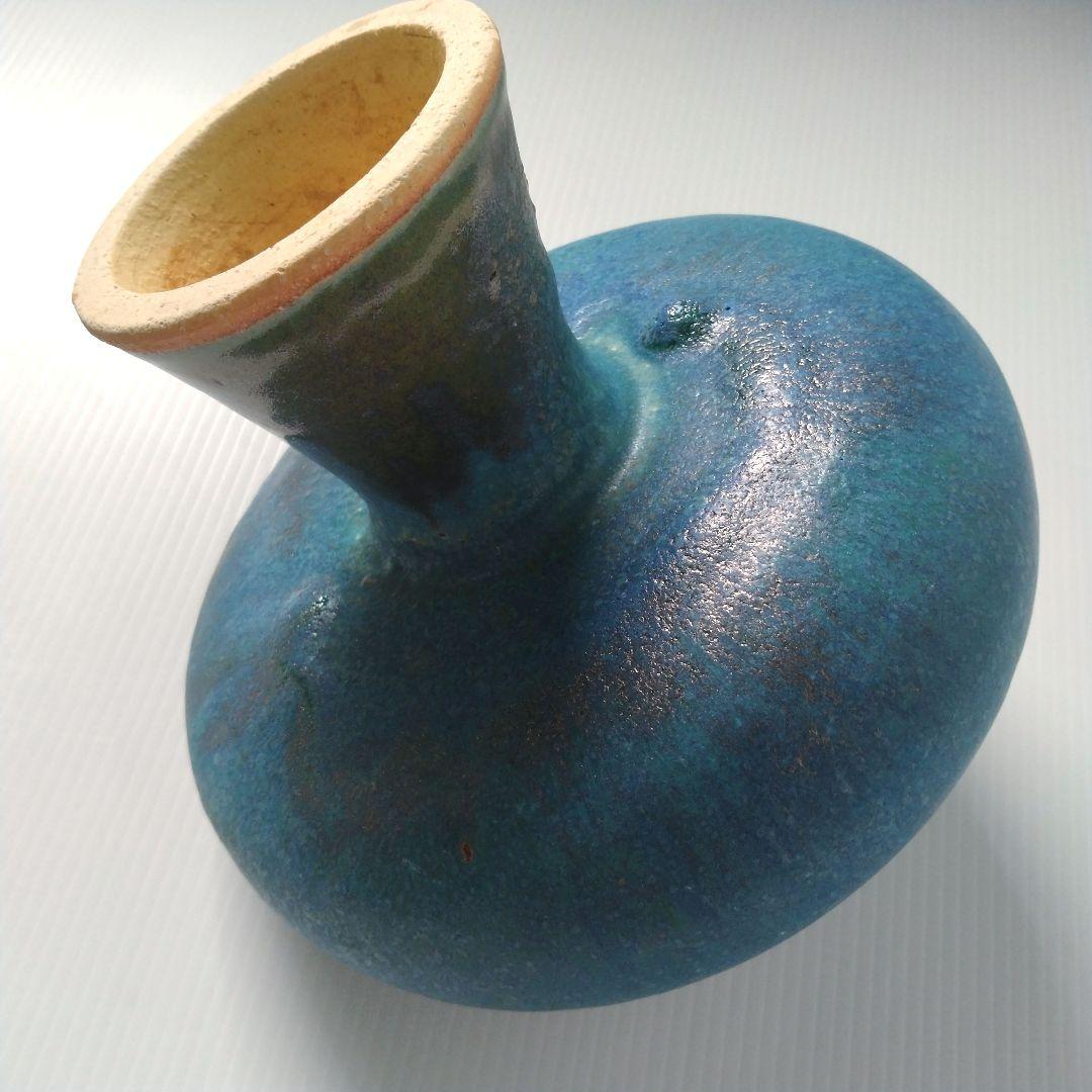 高足花器 高台 コンポート花器 水盤 花器 生け花 自由花 ターコイズブルー 青