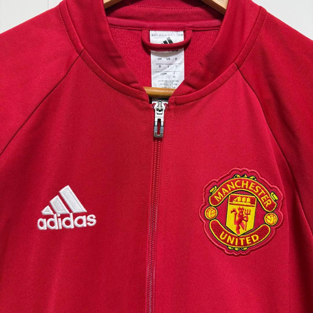 美品 adidas マンチェスターユナイテッド 選手着用 アンセムジャケット M