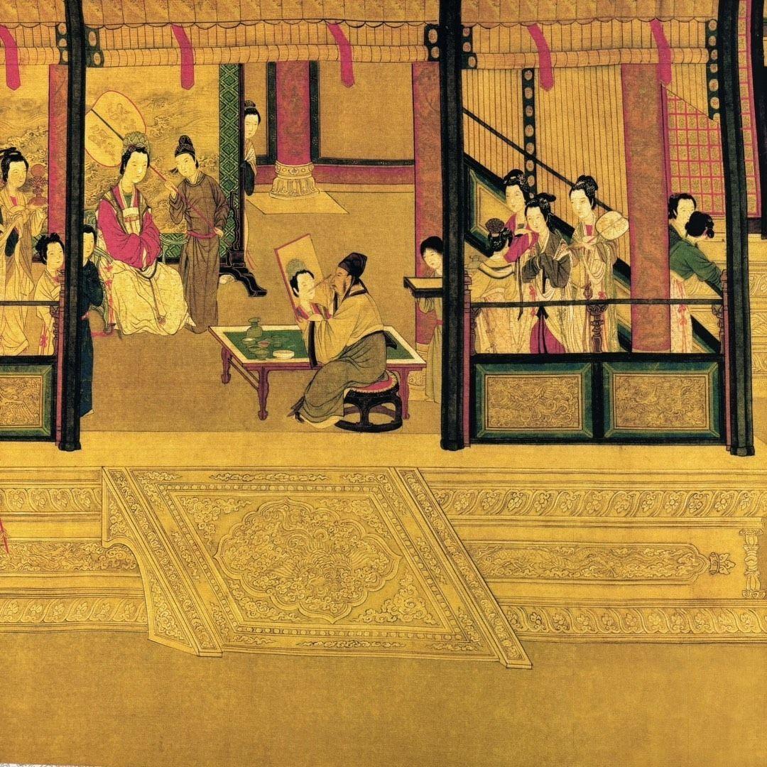 漢宮春曉図 掛軸 長巻 68×355cm