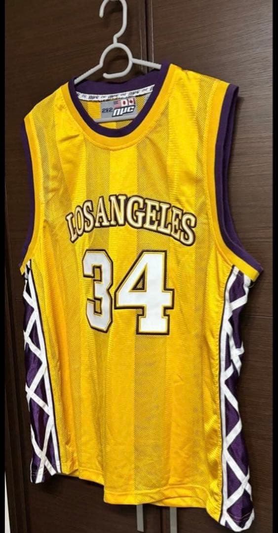 【激レア】212NYC×NBA レイカーズ シャック #34 ゲームシャツ L