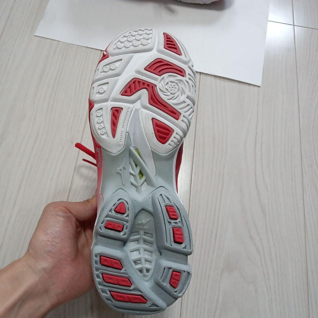 Mizuno ミズノ　バレーボールシューズ レッド/ホワイト　25.5cm