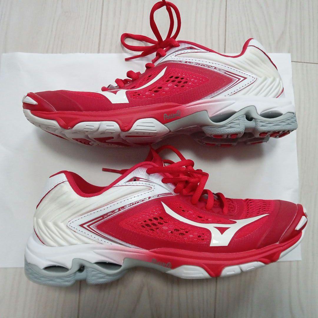 Mizuno ミズノ　バレーボールシューズ レッド/ホワイト　25.5cm