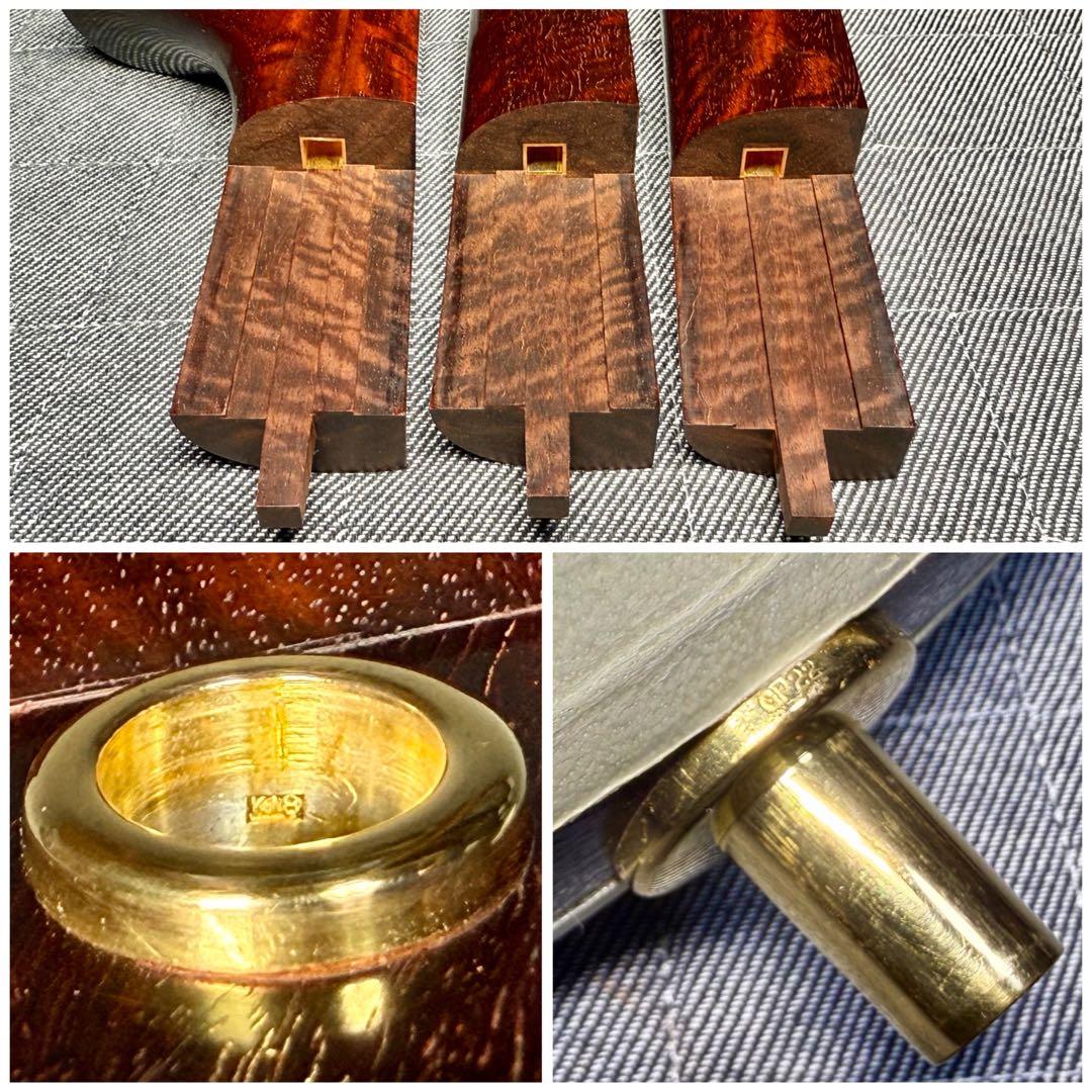 【大虎杢・極】最高峰 津軽三味線 K18 金細 子持綾杉 極上美品 超希少 太棹