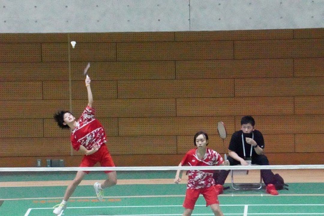 YONEX 赤 ゲームウェアO LL 柳井商工迷彩柄 半袖シャツ
