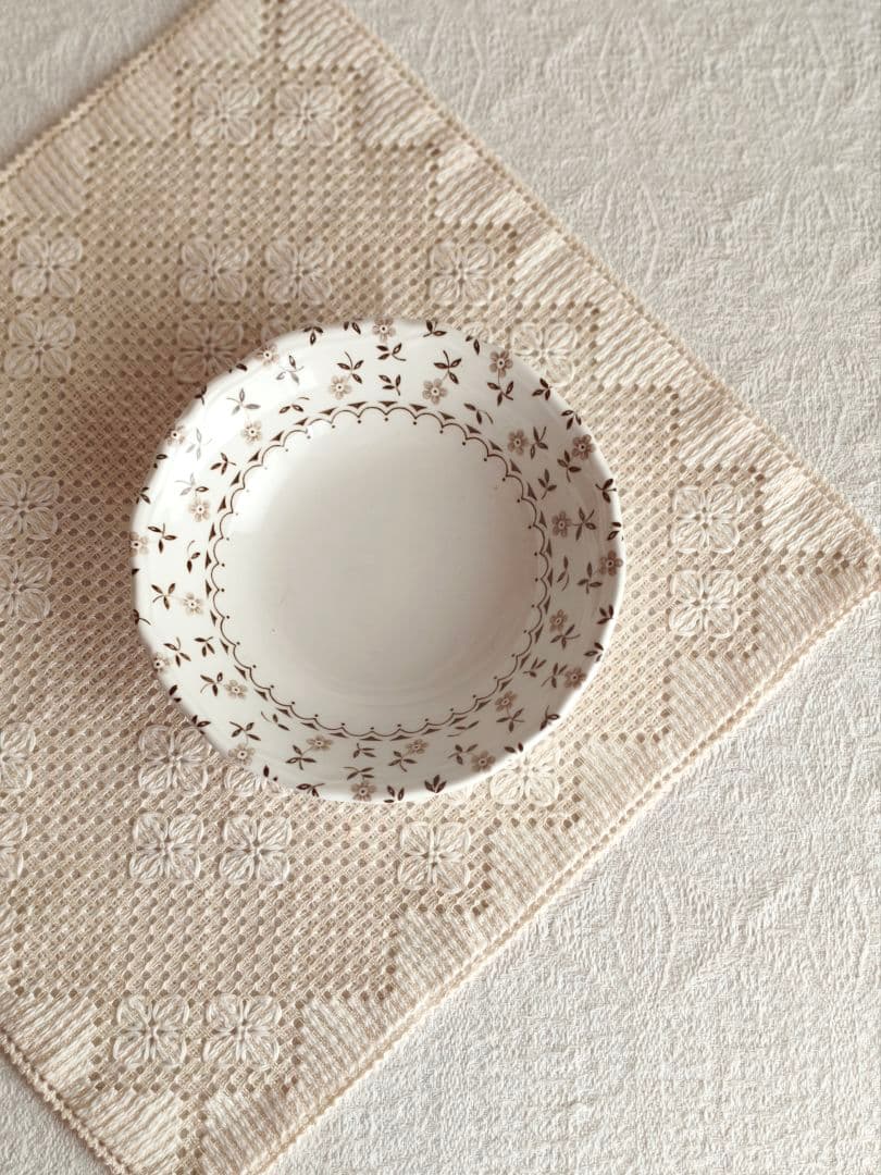 【mkuさま】vintage plate ❀ 優しい 小花柄の 深皿 a