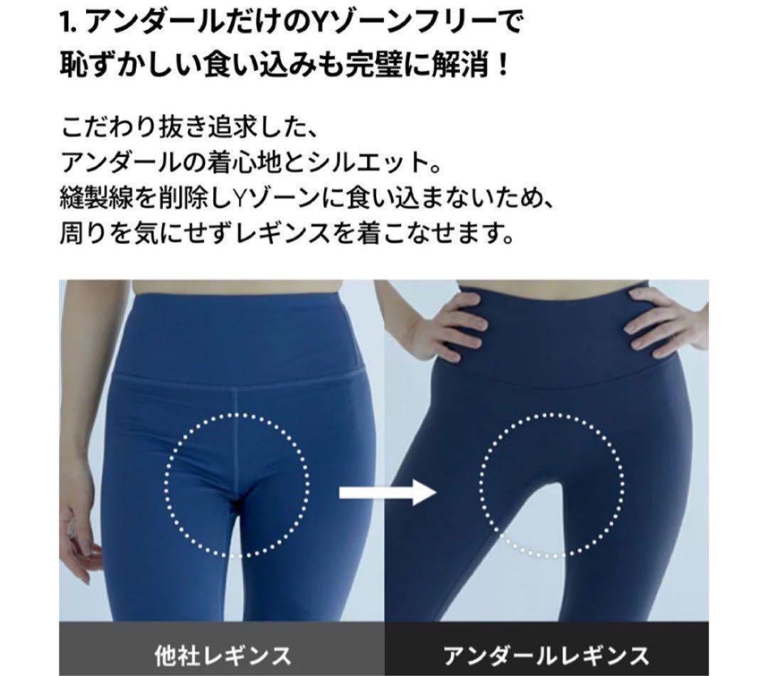 andar アンダール　レギンスM 9分丈 スレートグレー　ヨガピラティス