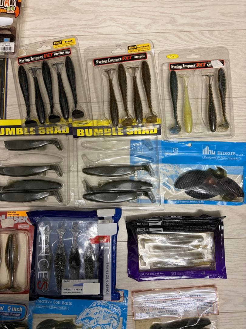 ばら売可 37点　スイムベイト　シャッド系ワーム まとめ売り バンブルシャッド