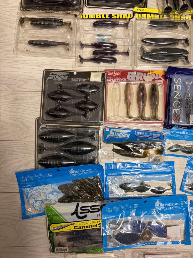 ばら売可 37点　スイムベイト　シャッド系ワーム まとめ売り バンブルシャッド