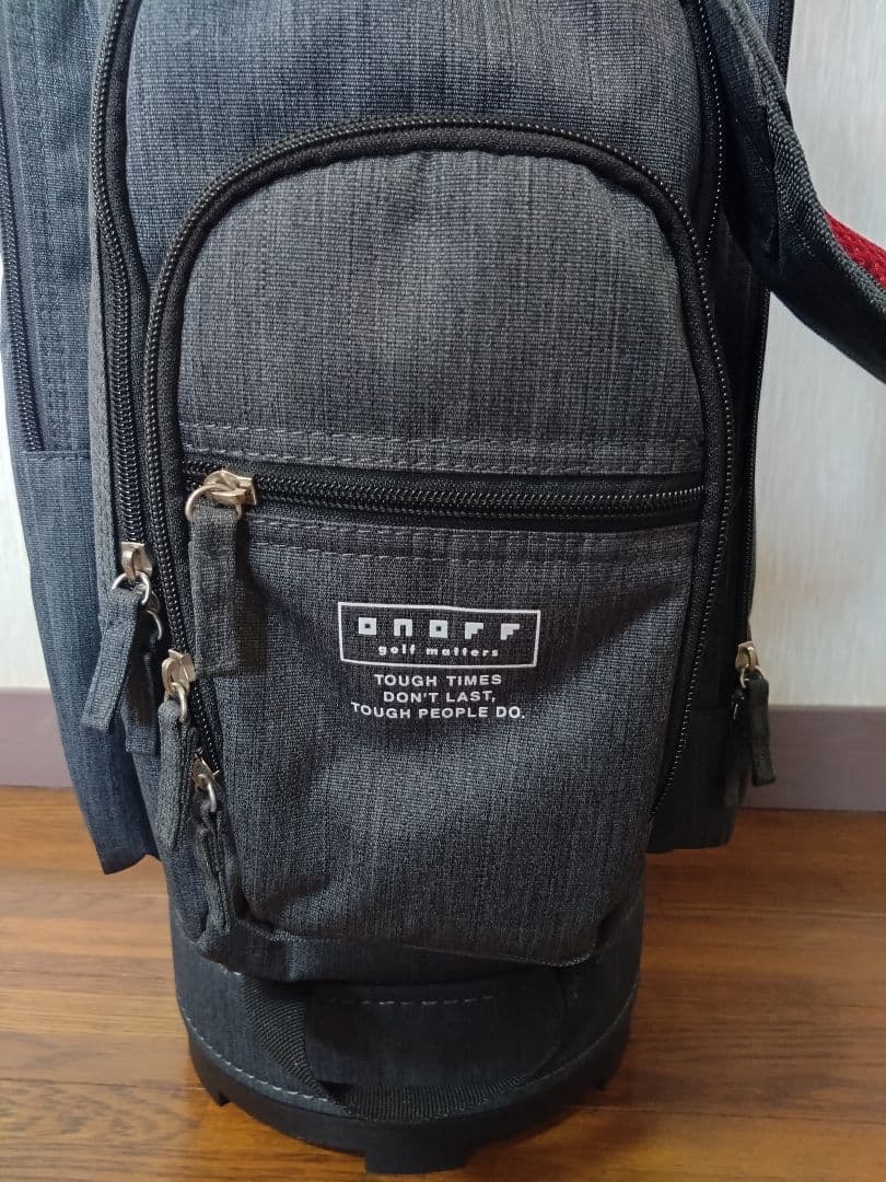 美品　大人気ONOFF オノフ キャディバッグ 杢調 グレー