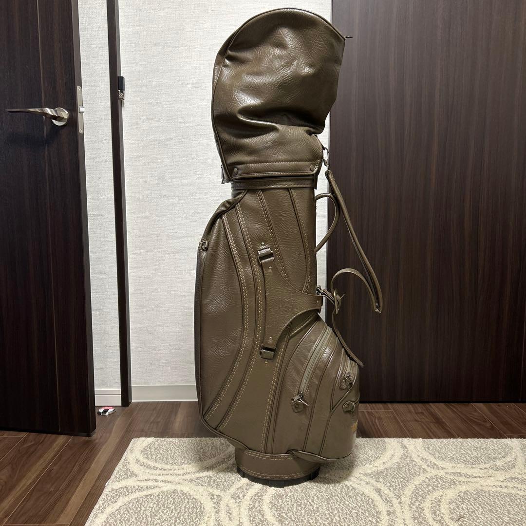【希少品】廃番 WILLE WOOD ブラウン 合成皮革 ロングキャディバッグ