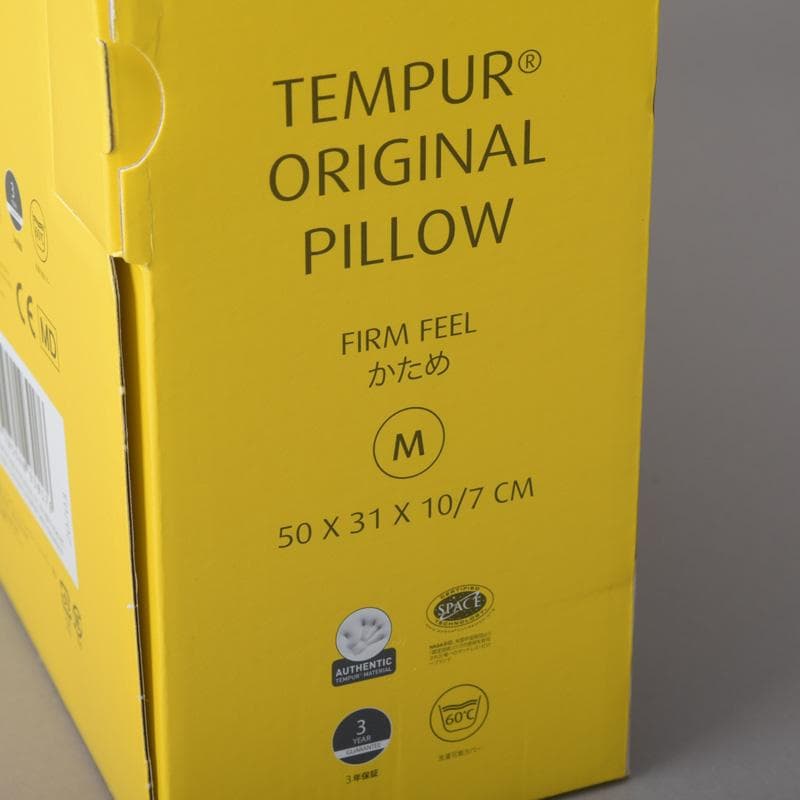未使用♡Tempur テンピュールピロー かためM グレー 低反発枕 日本正規品