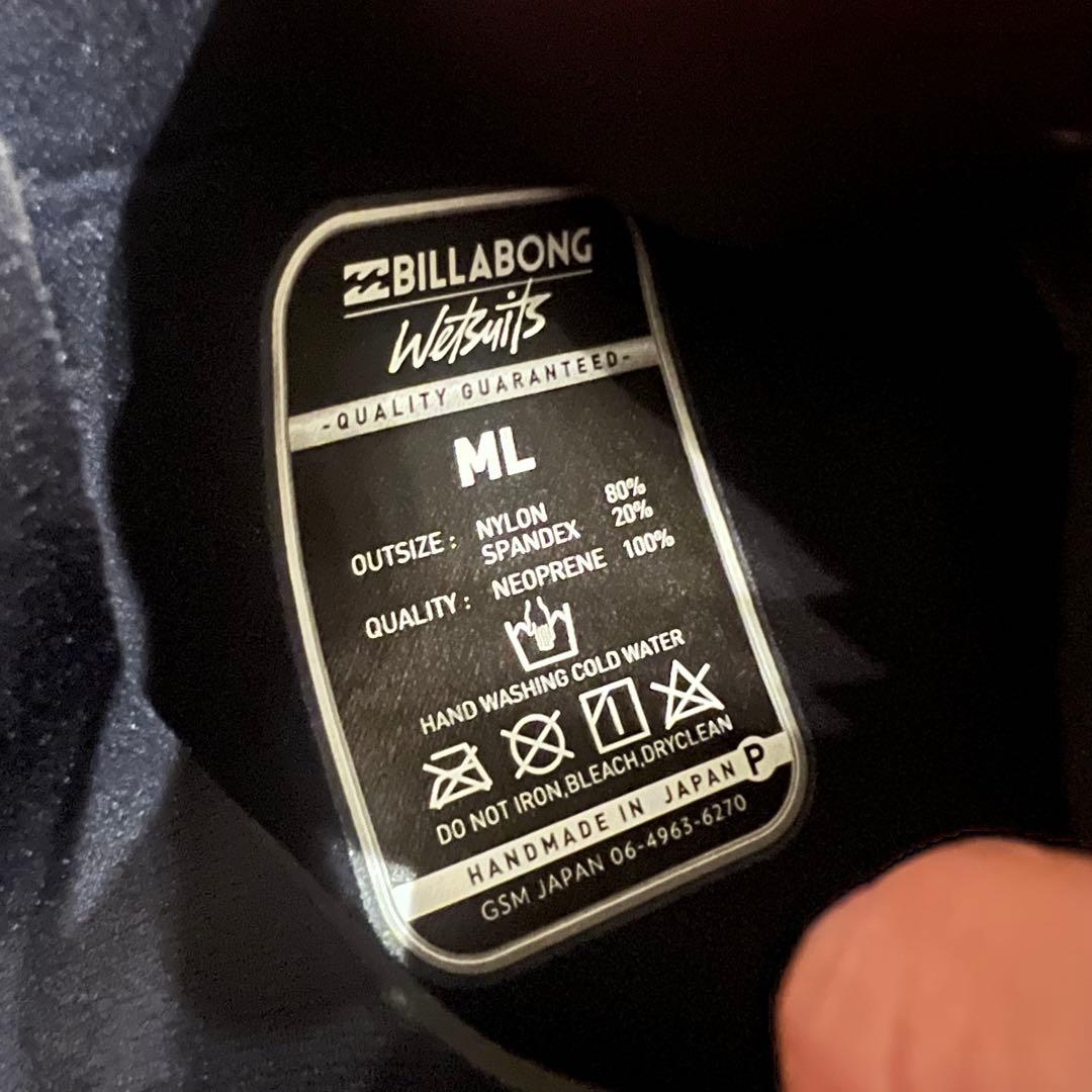 【新品】BILLABONG ウェットスーツ MLサイズ 半袖フルスーツ 日本製