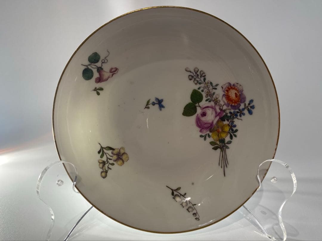 アンティーク マイセン カップ＆ソーサー 手描き ブーケ19世紀〜20世紀初頭