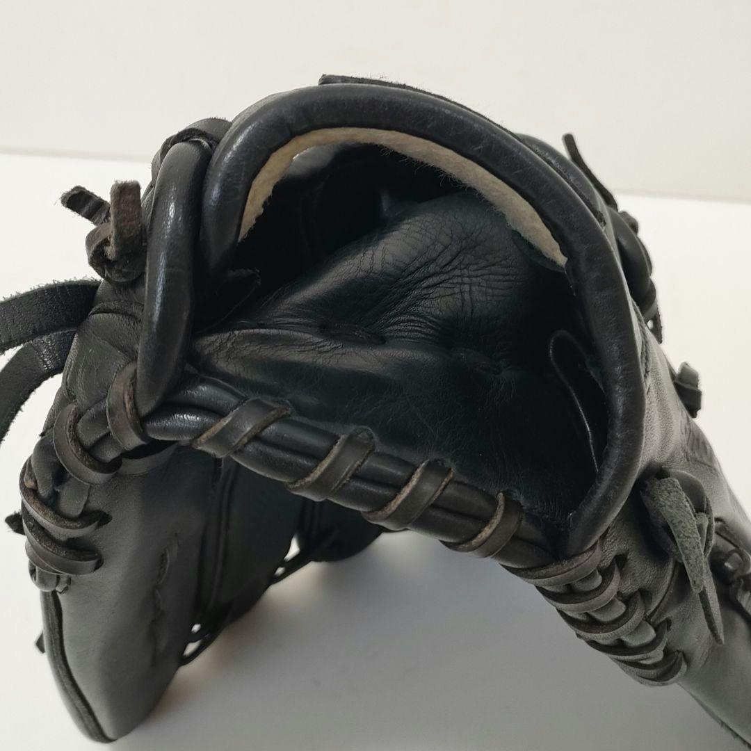 ミズノ　ビューリーグ　軟式　グローブ　プロモデル　Mマーク　外野用　右利き　黒