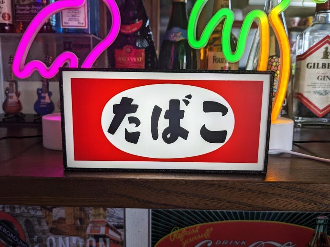 たばこ タバコ 煙草 ベイプ 商店 昭和レトロ 看板 置物 雑貨 ライトBOX