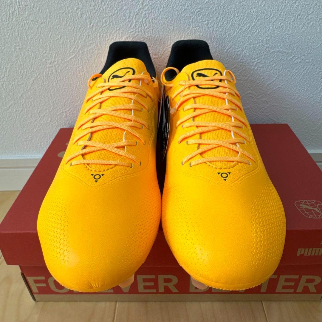 新品　PUMA キングプロ HG/AG サッカー　スパイク　オレンジ　28cm