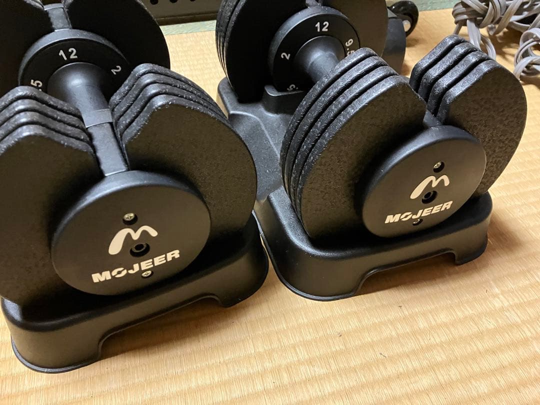 ダンベル　MOJEER 可変式ダンベル 12kg 2個セット