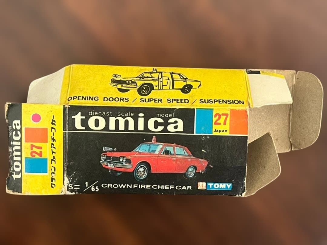 ◆トミカ No.27 トヨタ クラウン ファイアチーフカー 黒箱