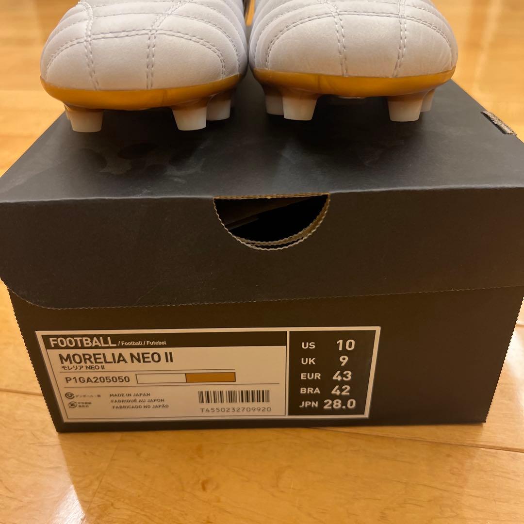 Mizuno Morelia NEO2 ホワイト/ゴールド スパイク