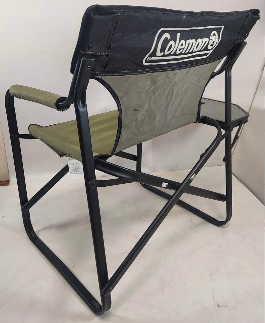 Coleman サイドテーブル付きデッキチェア オリーブ 2000033809