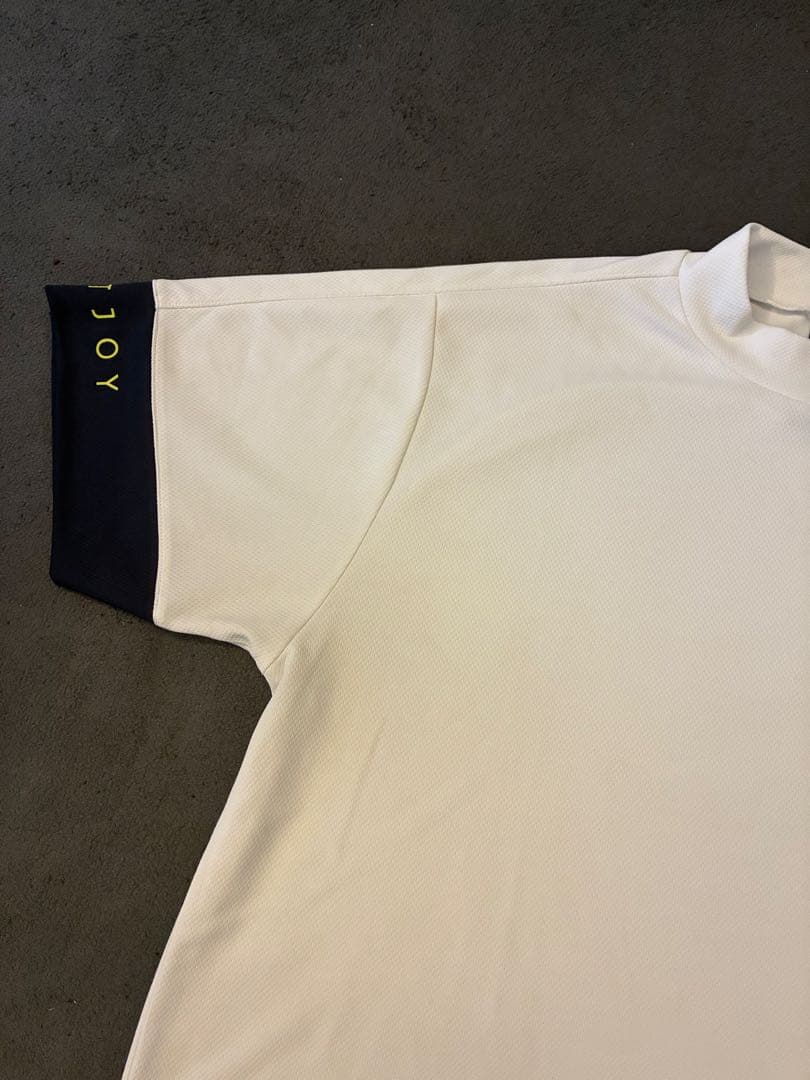 フットジョイ　ホワイト モックネックシャツ　FOOTJOY Lサイズ